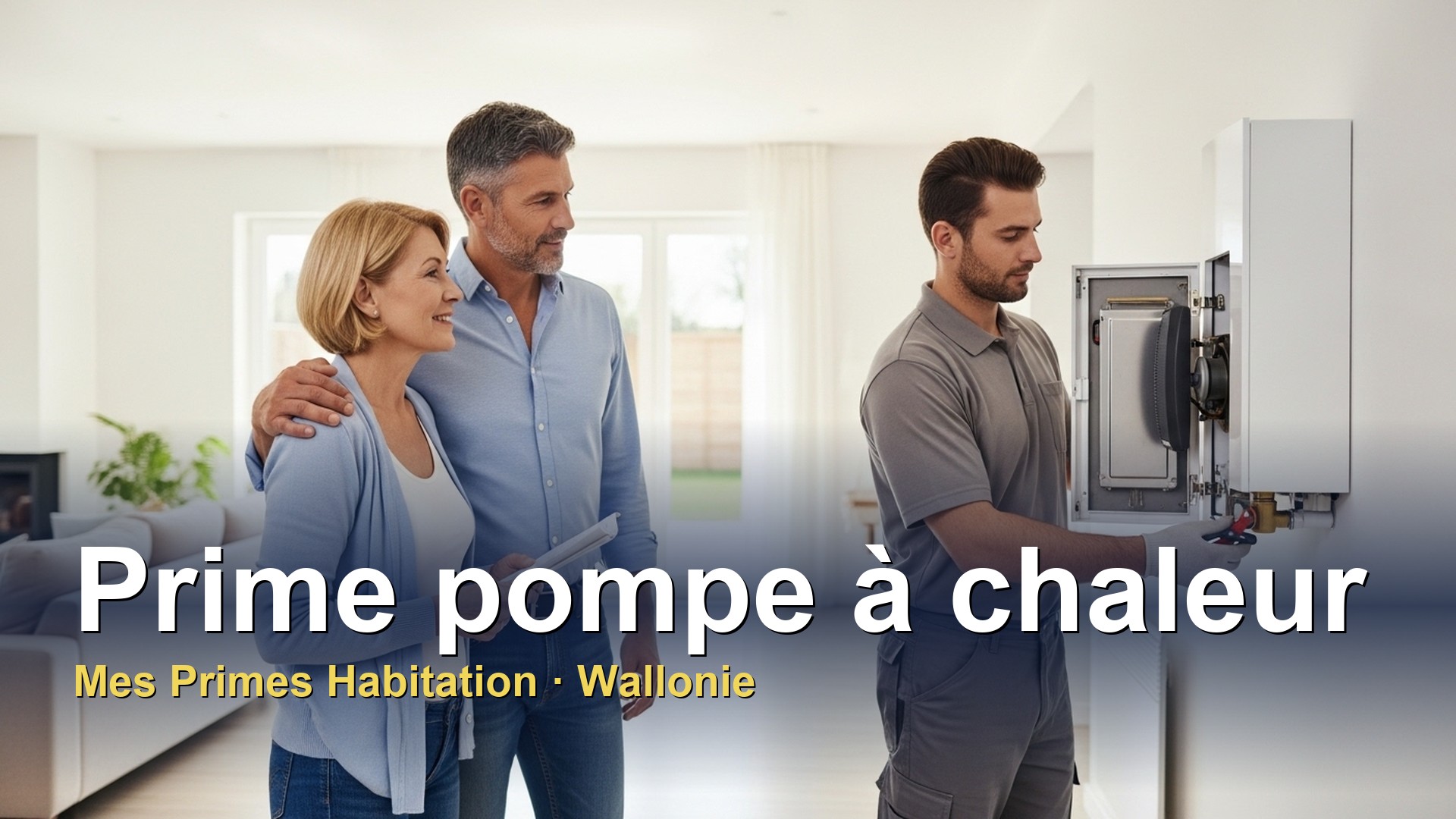 Prime pompe à chaleur en Wallonie, installation par un technicien à domicile