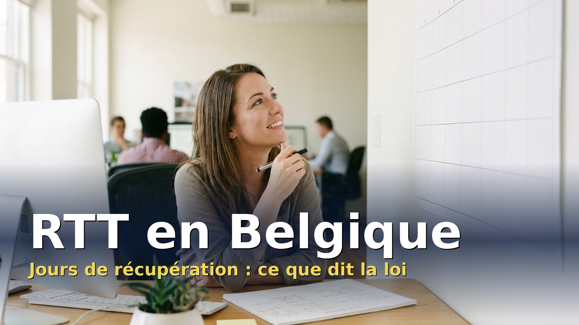 RTT en Belgique : une employée consulte son calendrier pour poser ses jours de repos compensatoire