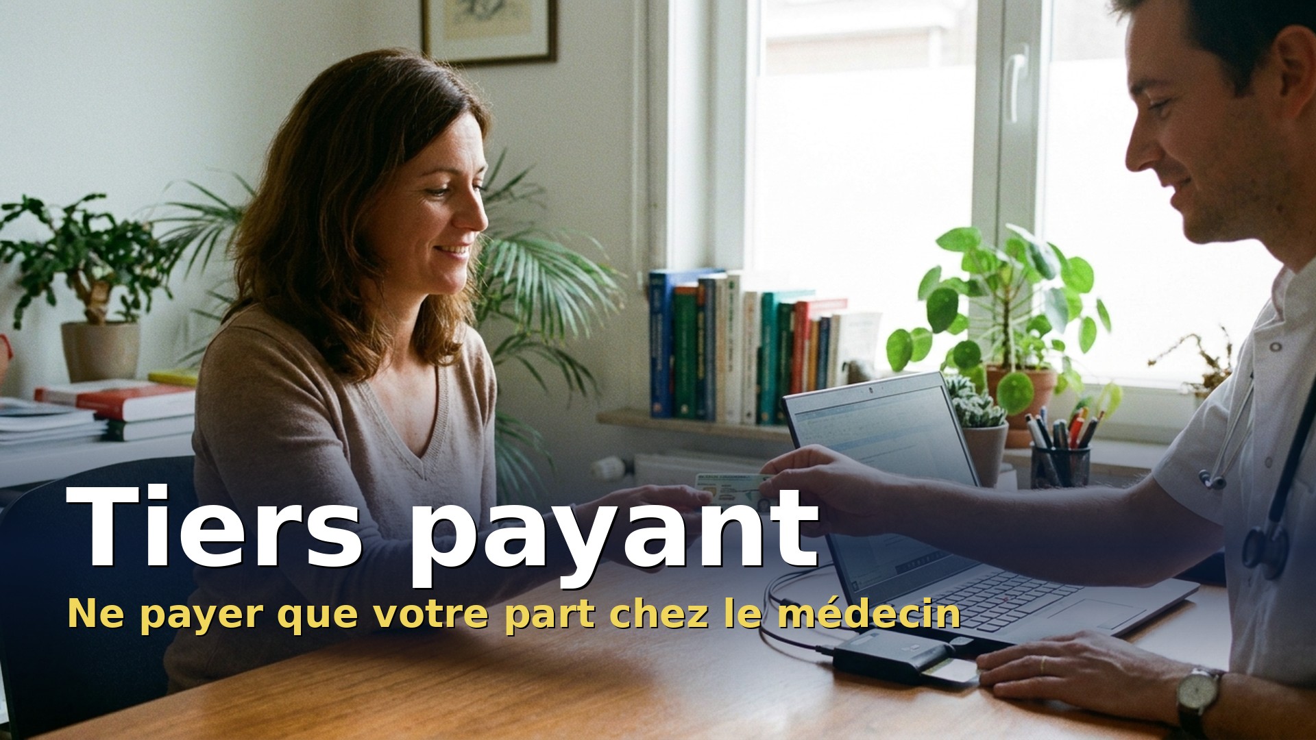 Tiers payant en Belgique : une patiente présente sa carte d'identité électronique au médecin
