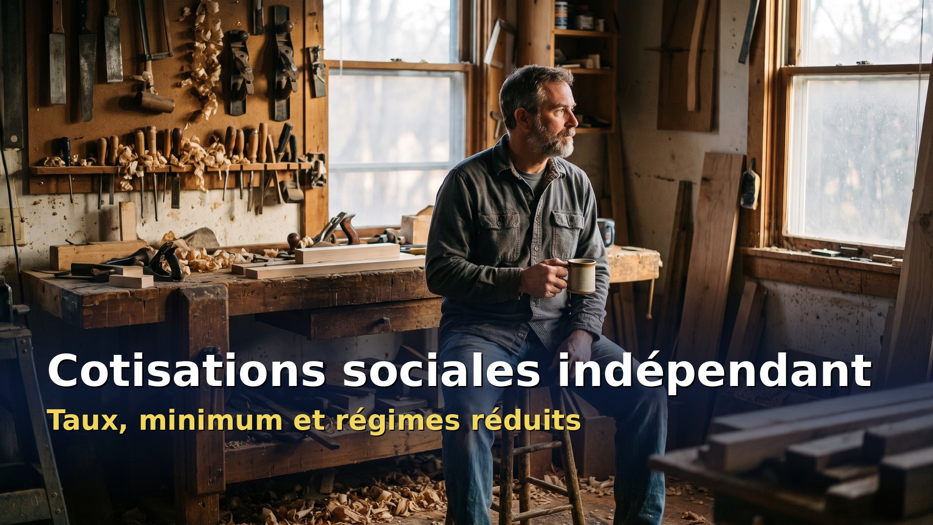 Cotisations sociales indépendant : artisan indépendant dans son atelier