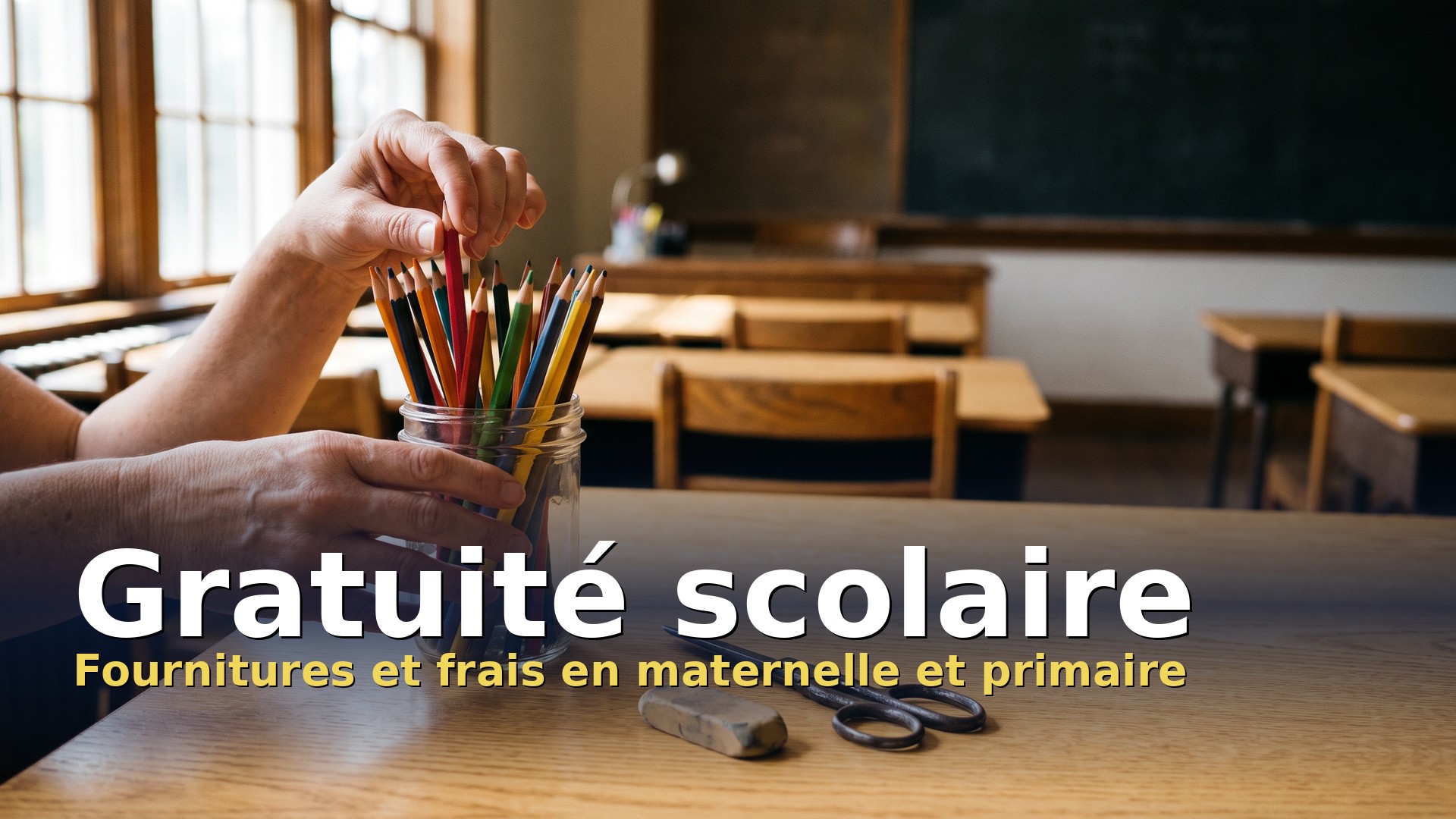 Gratuité scolaire : fournitures de classe mises à disposition par l'école en maternelle et en primaire