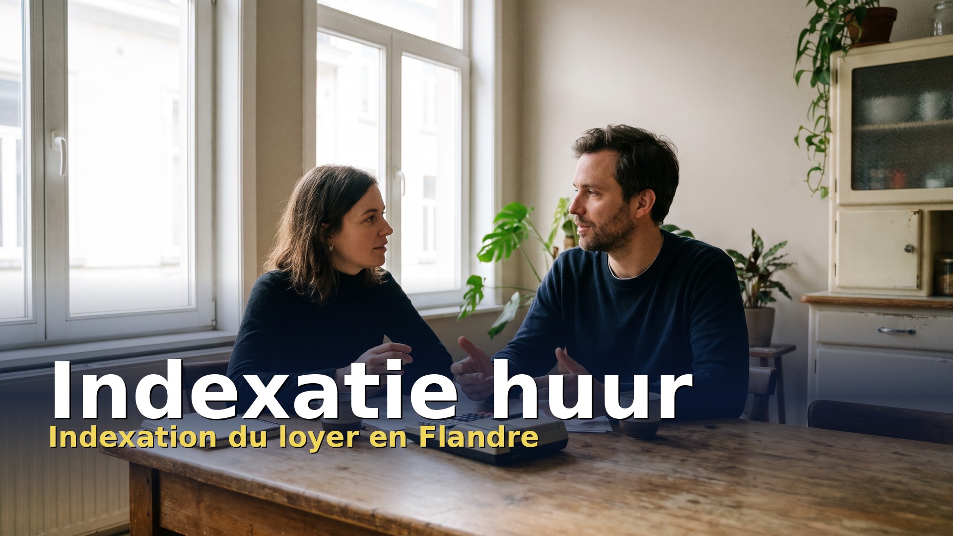 Indexatie huur : couple de locataires vérifiant l'indexation de leur loyer en Flandre