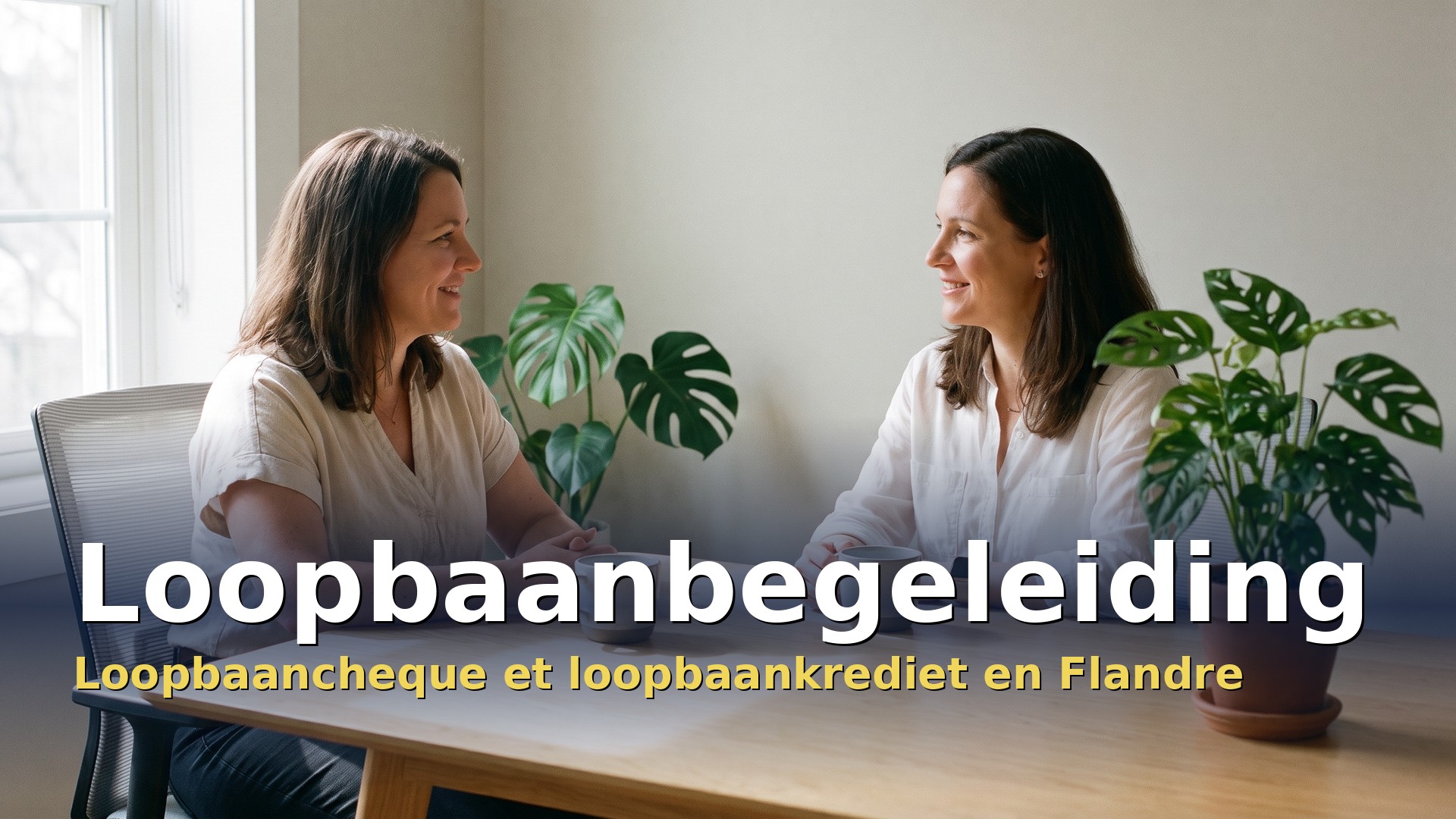 Loopbaanbegeleiding : une travailleuse en entretien avec une conseillère de carrière en Flandre